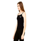 Black Cotton Spandex Camisole Side View
