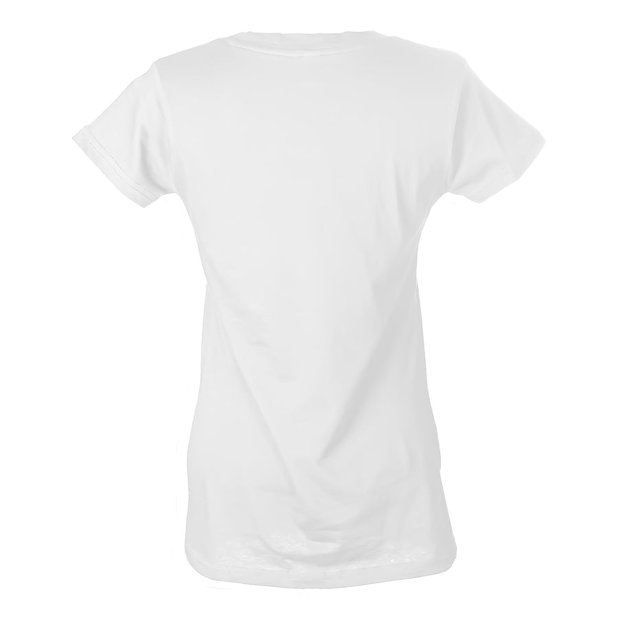 Ladies' Fine Jersey V-Neck Rear View
