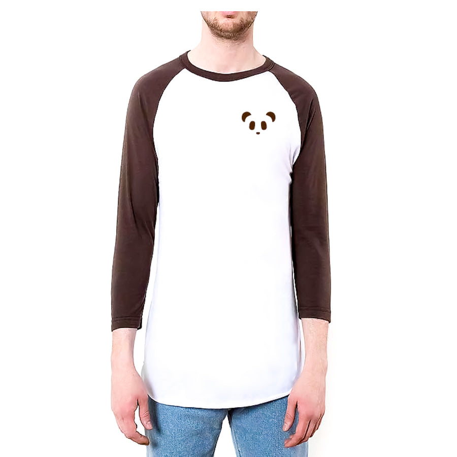 Unisex 3/4 Sleeve Brown Raglan Tee