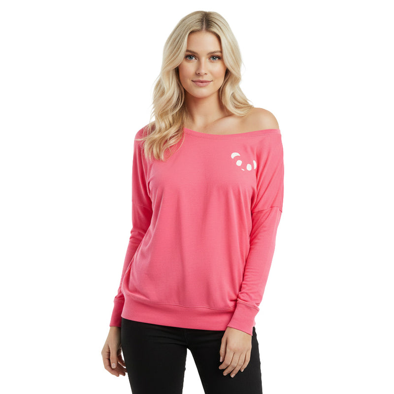 Ladies' Flowy Long Sleeve Off Shoulder Tee