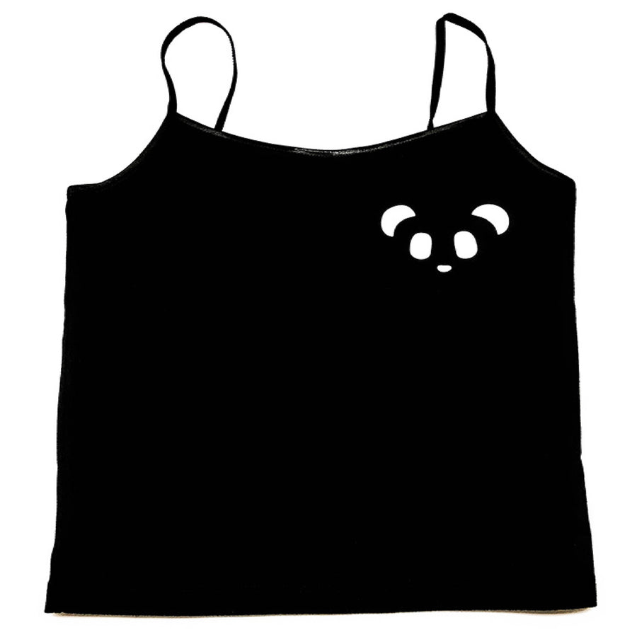 Black Cotton Spandex Camisole Main View