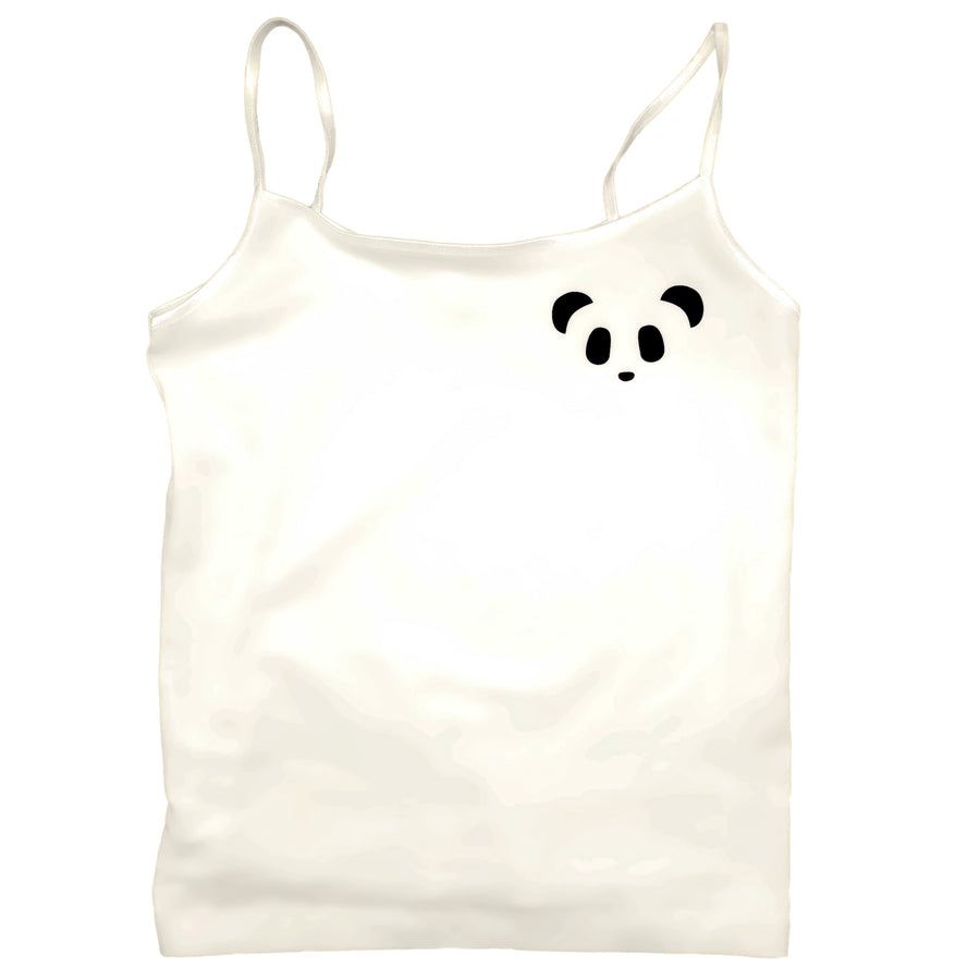 White Cotton Spandex Camisole Front View