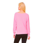 Ladies' Flowy Long Sleeve Off Shoulder Tee Rear View