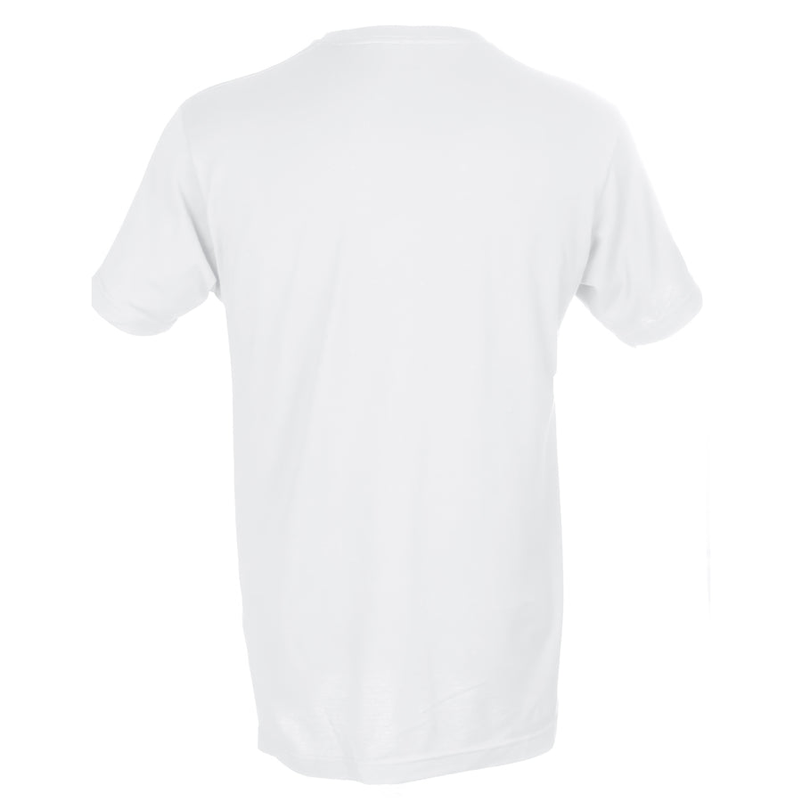 Unisex Fine Jersey White Tee Rear View