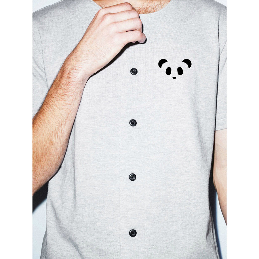 Unisex Thick Knit Baseball Jersey Close Up