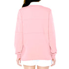 Unisex Thick Knit Dusty Rose Rugby Shirt Rear View